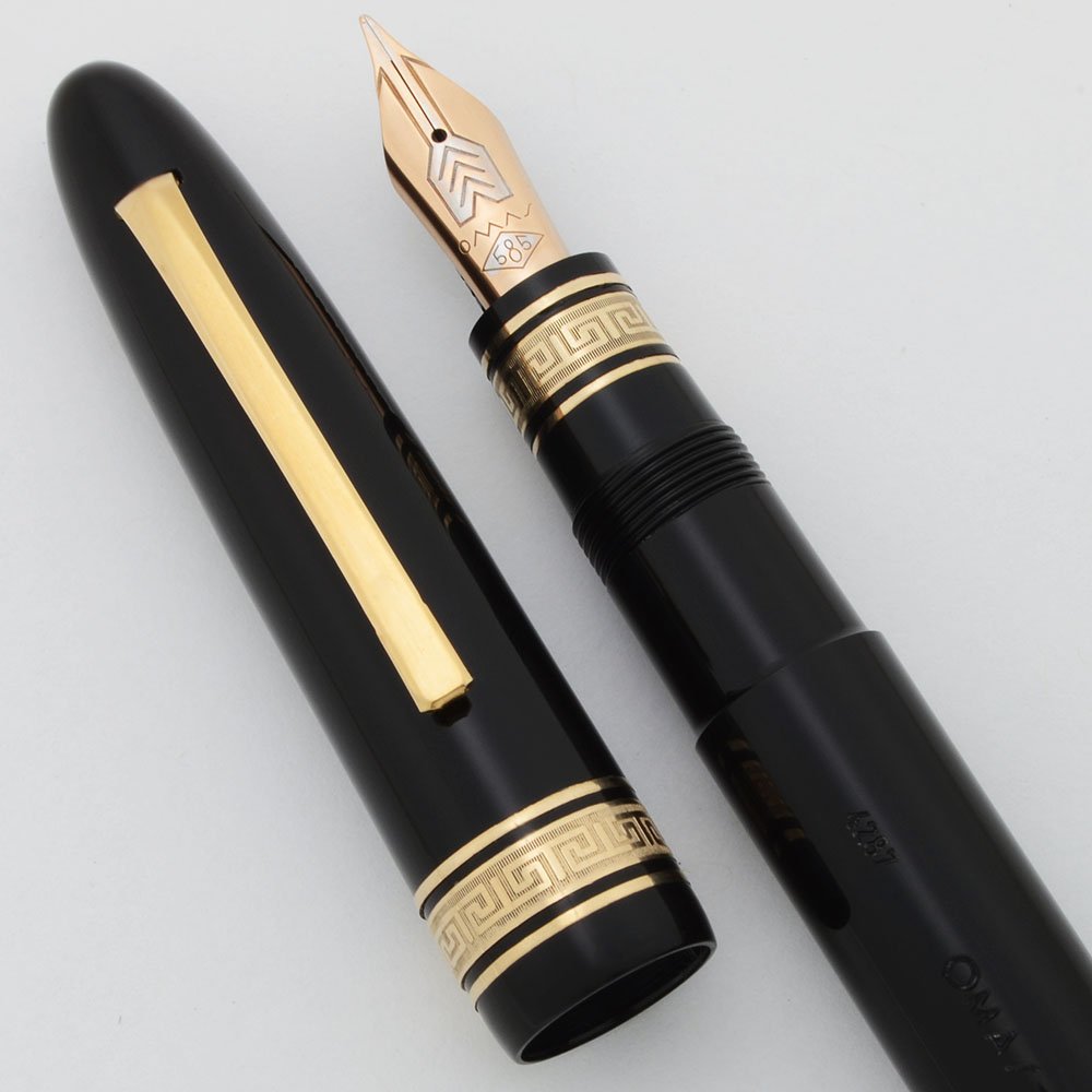 Omas 557-S Extra Ogiva Fountain Pen (1980s) - Oversize, Black